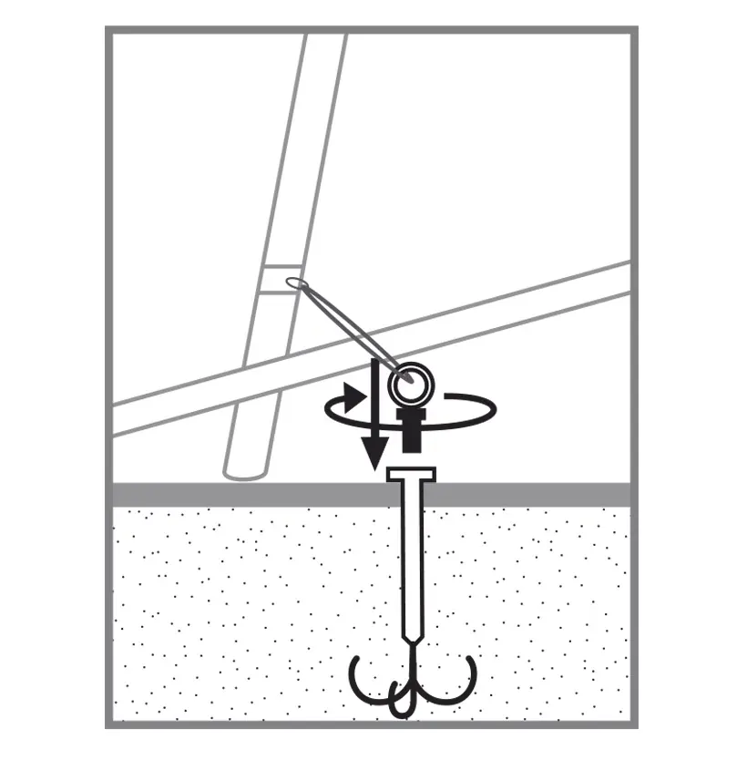 Fixation des boulons à œil